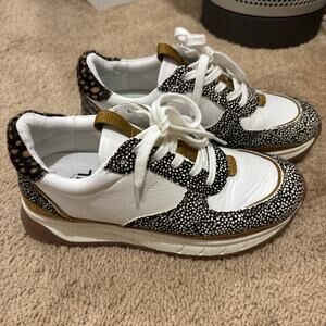 Madewell Kickoff Trainer Sneakers Spottd Animal Print Leather Calf Hair 6